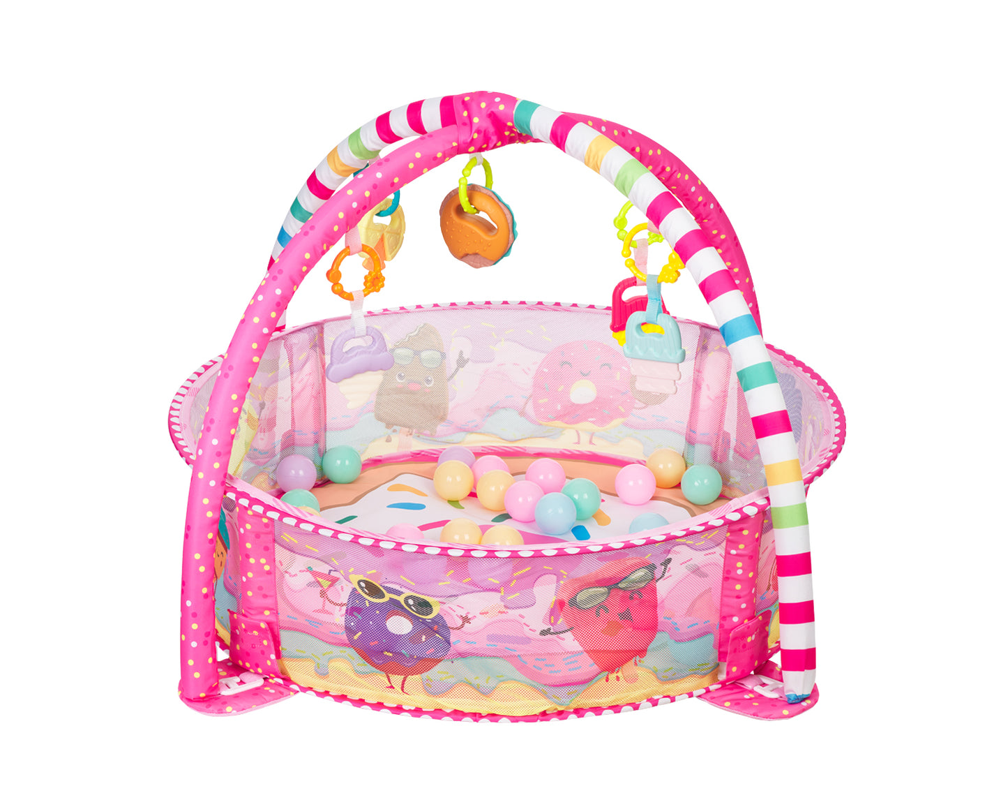 Tapete de Atividades de jogo com 30 bolas de marshmallow Kikkaboo