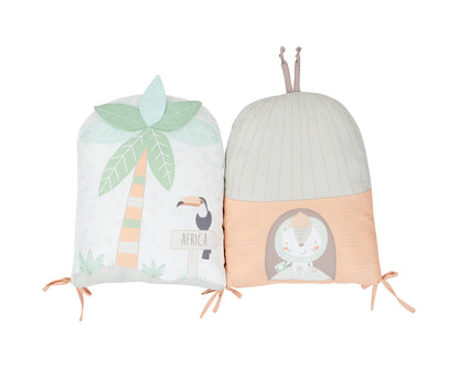 Conjunto de almofadas de peluche para berço Jungle King