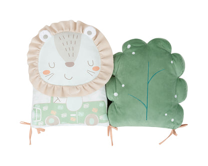Conjunto de almofadas de peluche para berço Jungle King