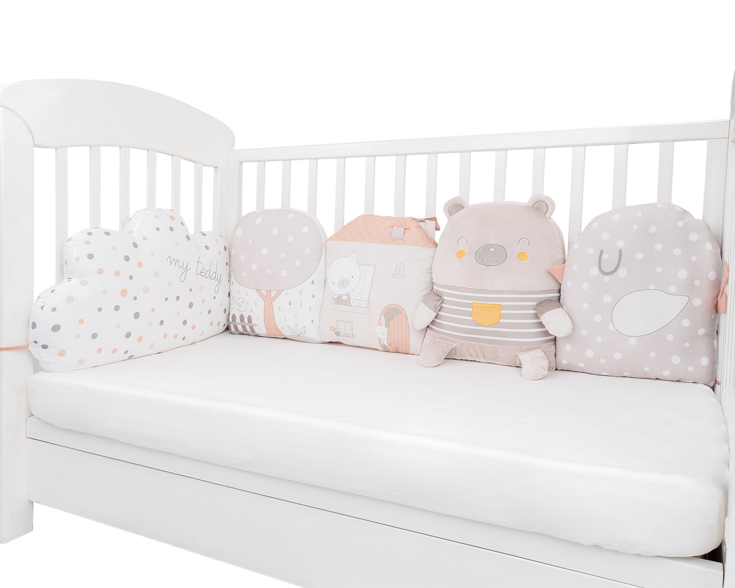 Conjunto de almofadas de peluche para berço My Teddy