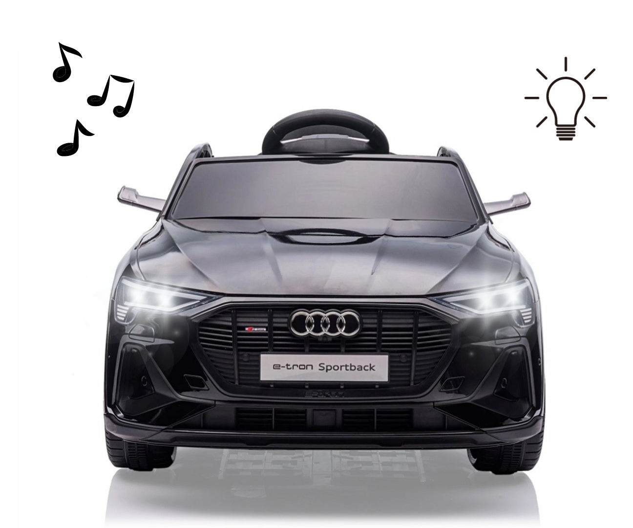 Veículo A Bateria Audi E-Tron Sportback Preto Milly Mally