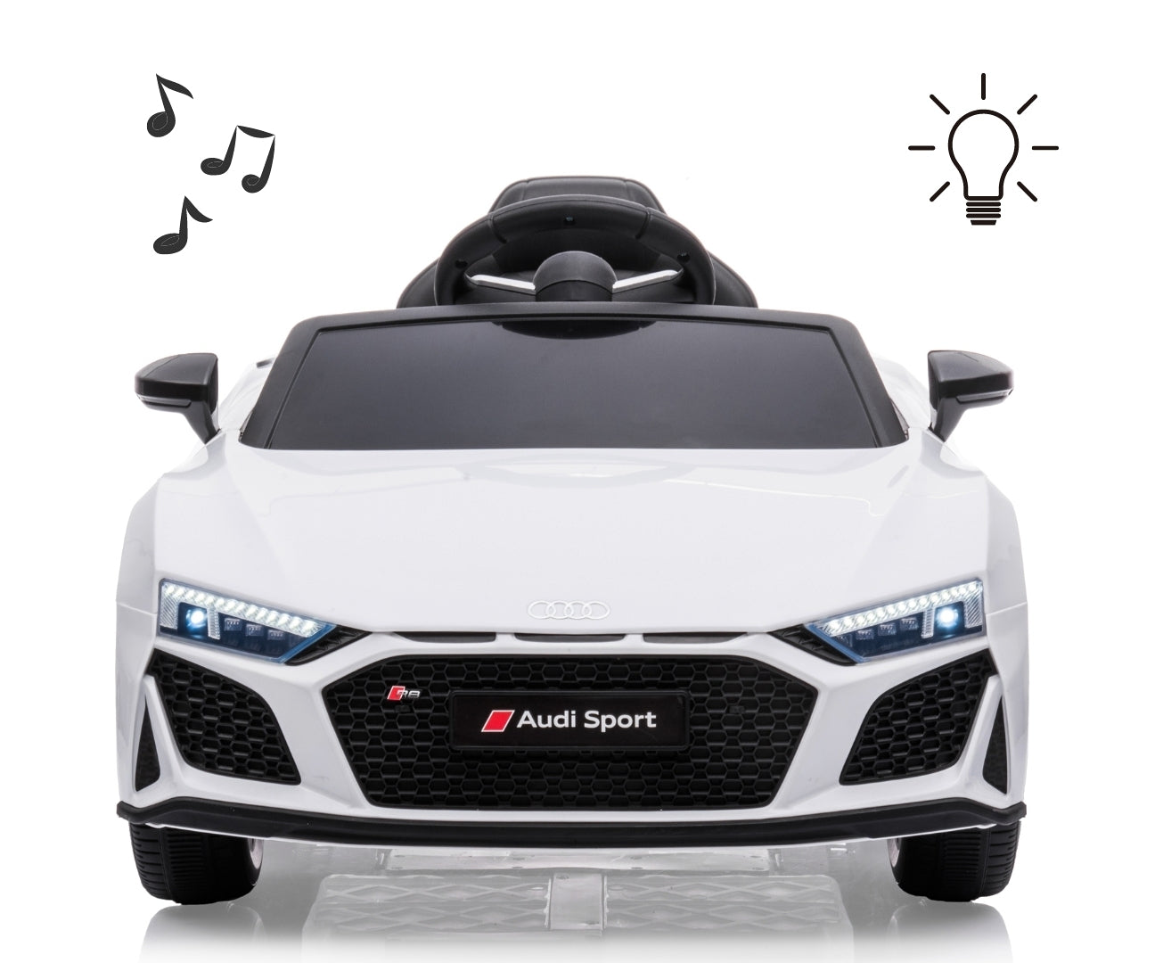 Veículo A Bateria Audi R8 Spyder Branco Milly Mally