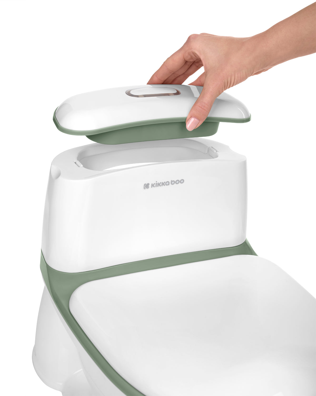 Bacio verde com descarga para bebés