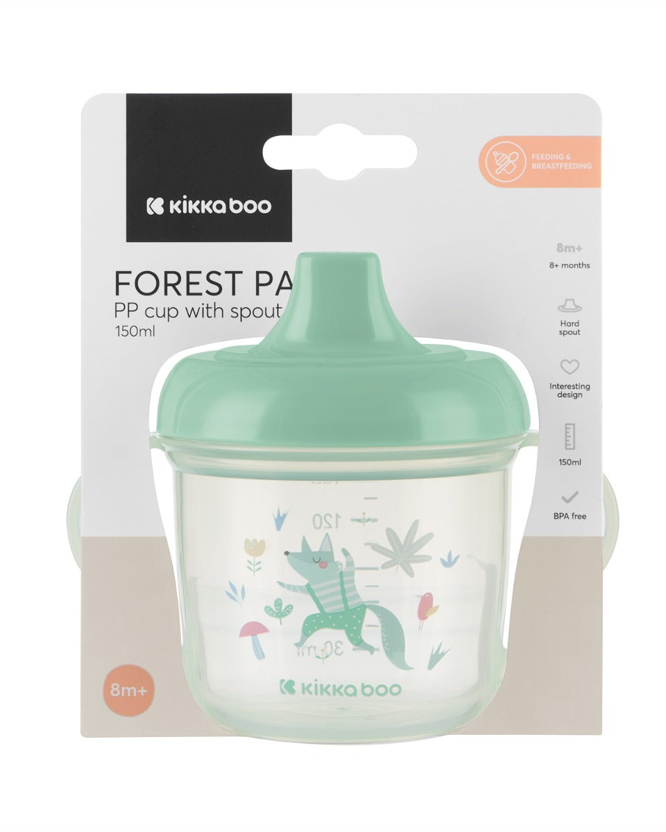Copo PP com palha 150ml Forest Party Mint Kikkaboo