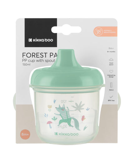 Copo PP com palha 150ml Forest Party Mint Kikkaboo