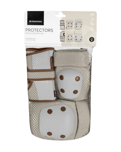 Protetores de joelho e cotovelo bege Kikkaboo