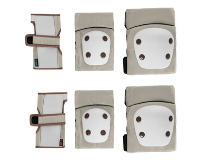 Protetores de joelho e cotovelo bege Kikkaboo