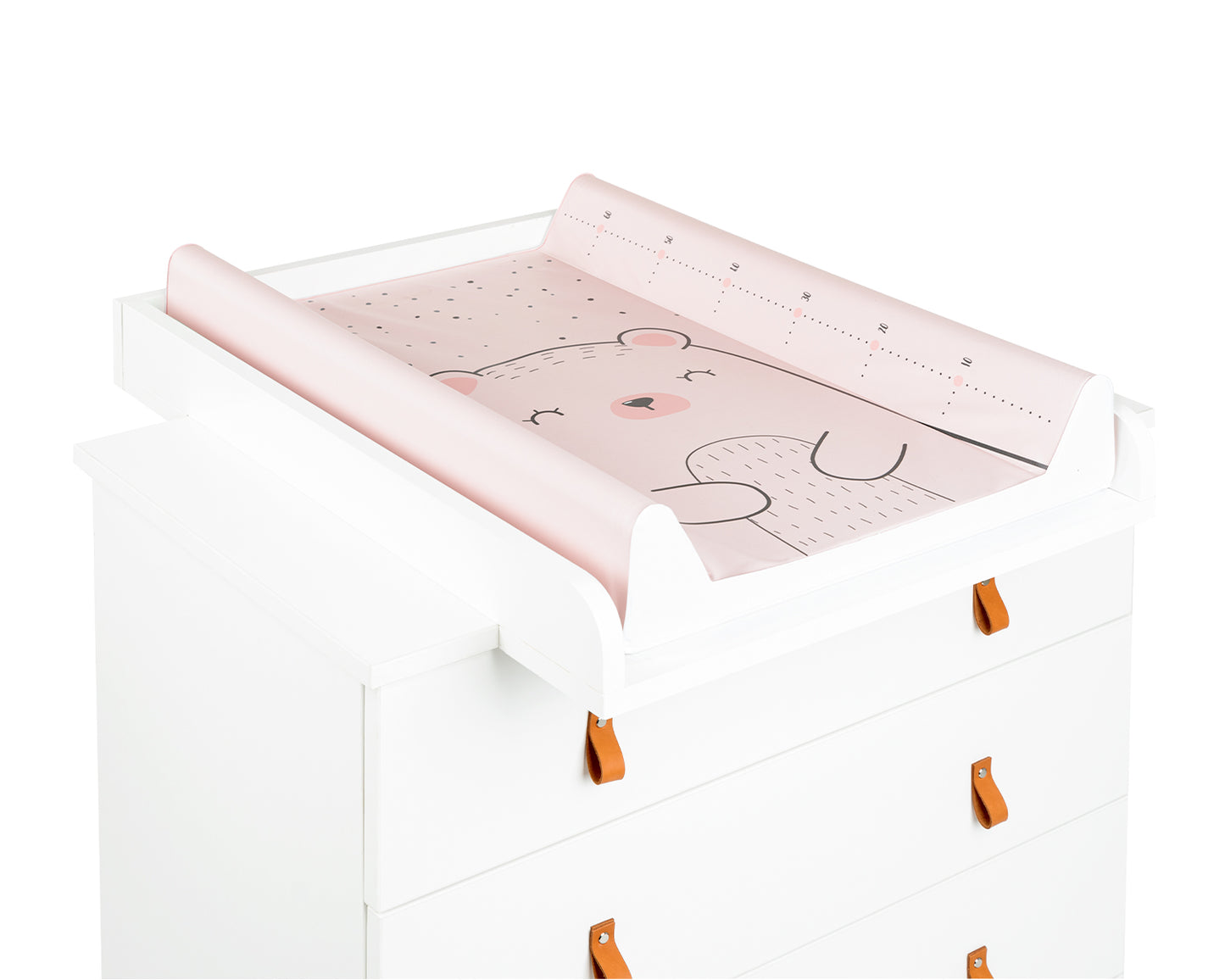 Muda fraldas em PVC rígido 80Ñ…50cm Bear with me Rosa
