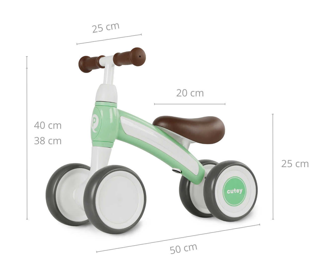 A minha primeira Bicicleta Cutey Retro Verde Qplay