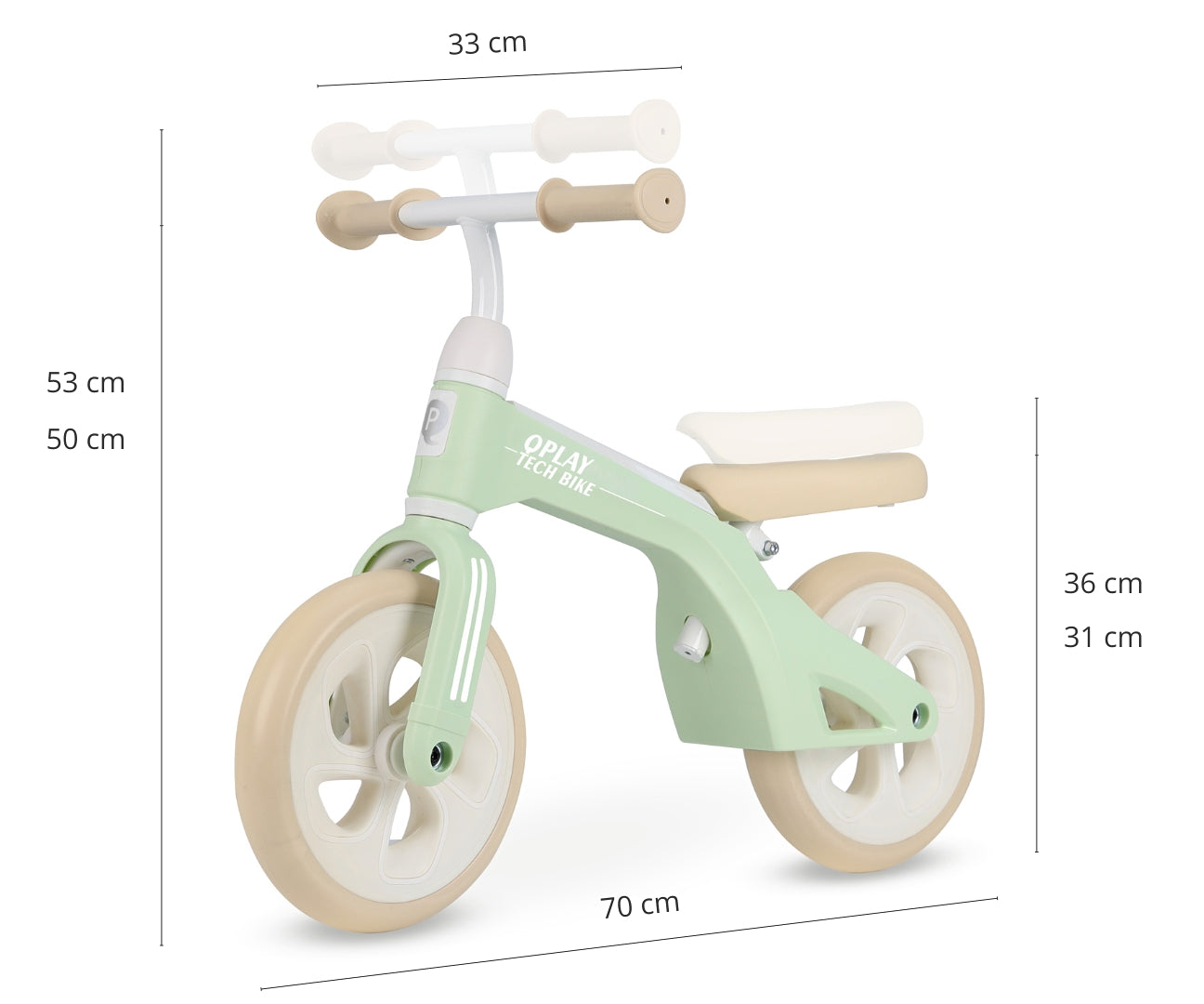 Bicicleta De Jogging Tech Mint Qplay