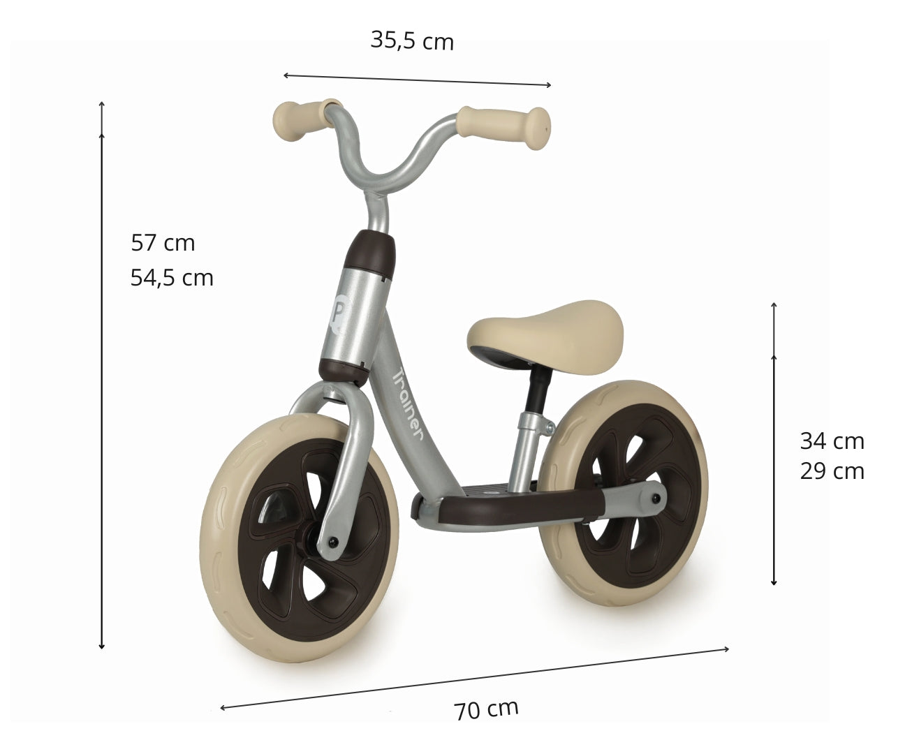 Bicicleta De Cross-Country Trainer Prata Qplay