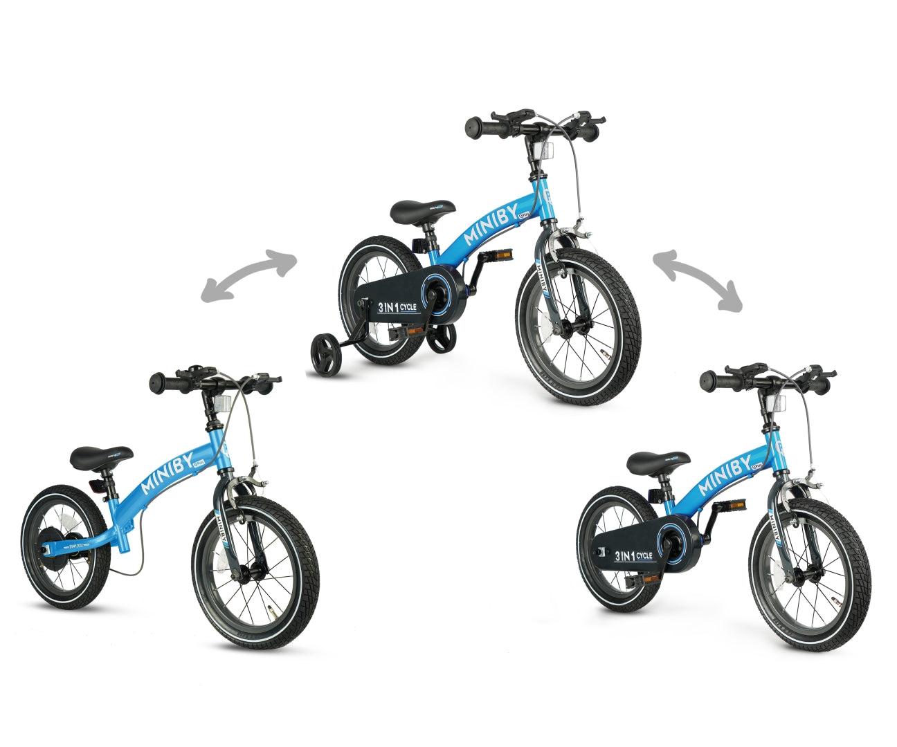 Bicicleta De Corta-Mato Miniby 14 Polegadas Azul Qplay