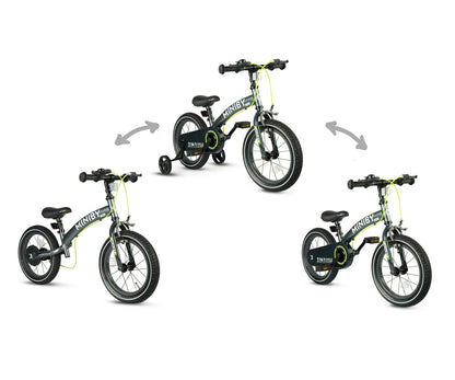 Bicicleta De Cross Miniby 14 Polegadas Cinzento Qplay