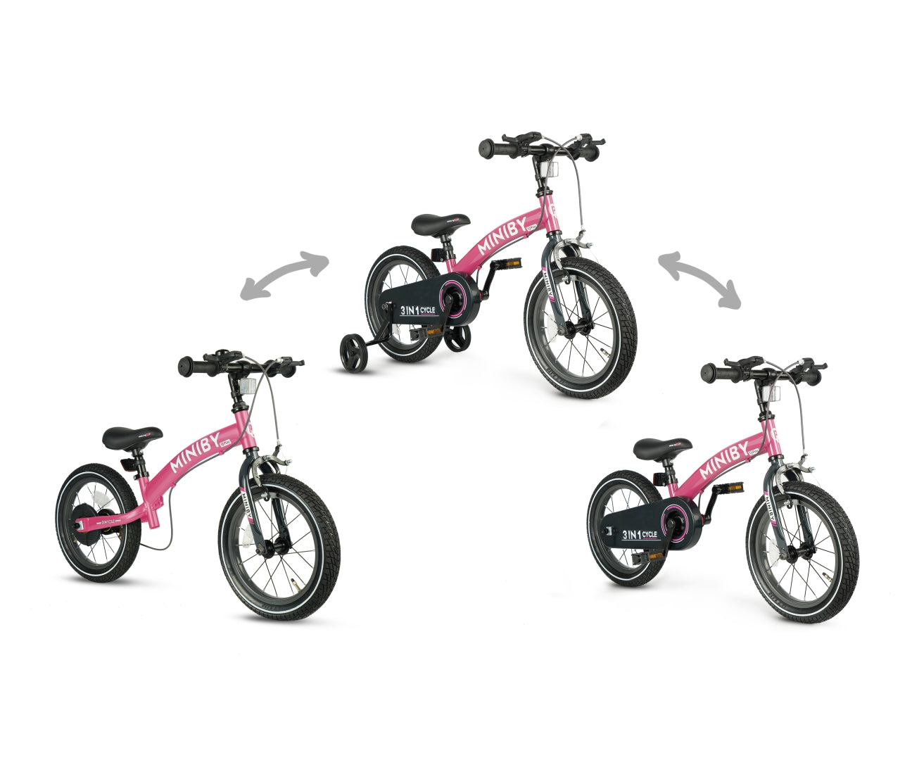 Bicicleta De Cross Miniby 14 Polegadas Rosa Qplay