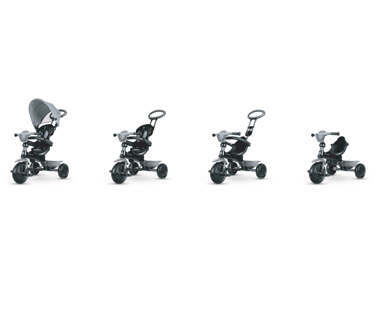 Triciclo Cosy Cinzento Qplay