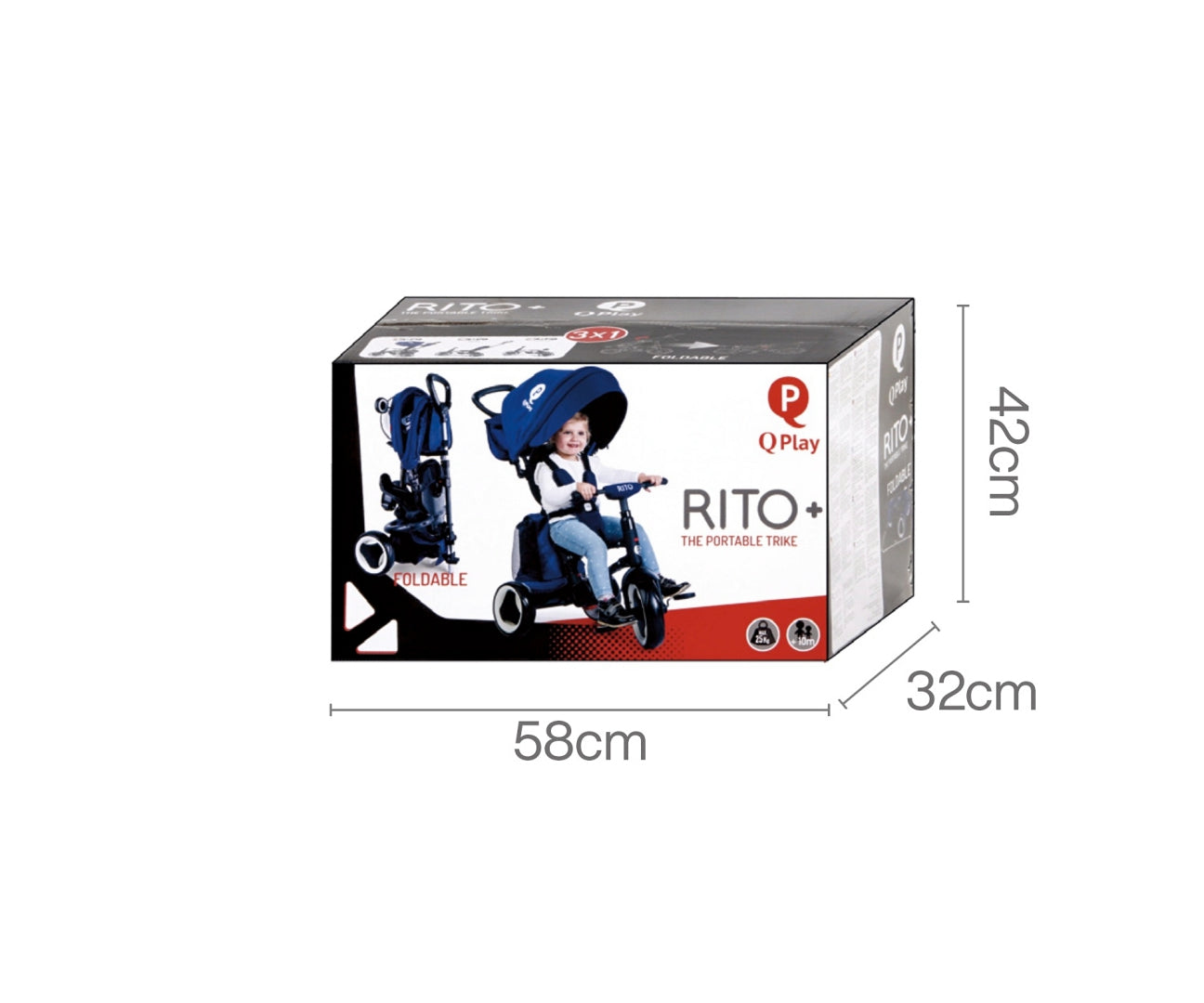 Triciclo Rito Plus Vermelho Qplay