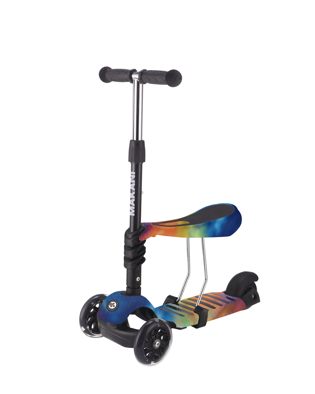 Scooter Makani 3 em 1 Ride and Skate Rainbow Scooter Kikkaboo