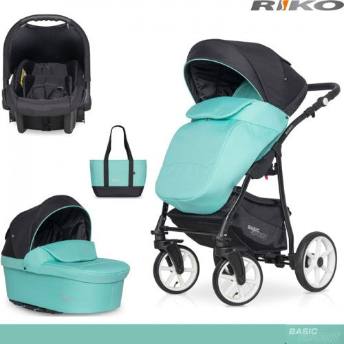 RIKO - Carrinho multifuncional BASIC SPORT + CARLO Ceramic Green