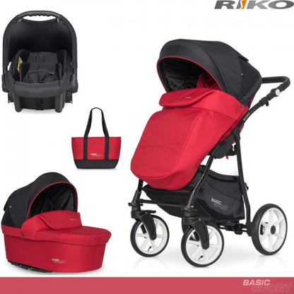 RIKO - Carrinho multifuncional BASIC SPORT + CARLO Sport Red