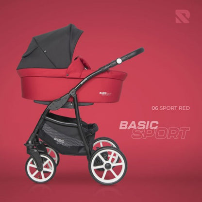 RIKO - Carrinho multifuncional BASIC SPORT + CARLO Sport Red