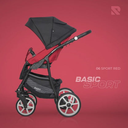 RIKO - Carrinho multifuncional BASIC SPORT + CARLO Sport Red
