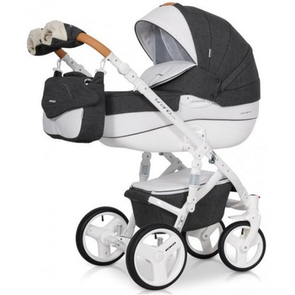 RIKO - Carrinho multifuncional BRANO LUXE + CARLO ISOFIX READY Anthracite
