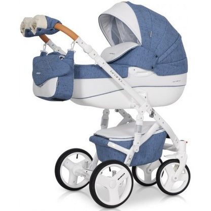 RIKO - Carrinho multifuncional BRANO LUXE + CARLO ISOFIX READY Denim