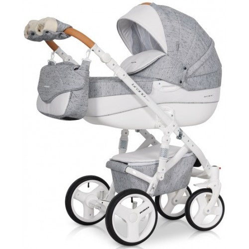 RIKO - Carrinho multifuncional BRANO LUXE + CARLO ISOFIX READY Grey Fox