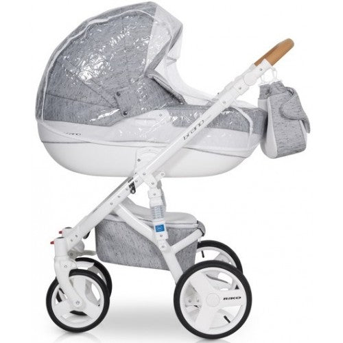 RIKO - Carrinho multifuncional BRANO LUXE + CARLO ISOFIX READY Grey Fox