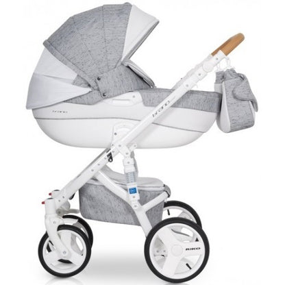 RIKO - Carrinho multifuncional BRANO LUXE + CARLO ISOFIX READY Denim