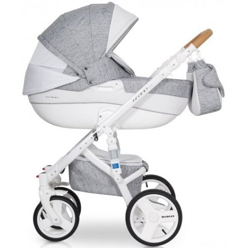 RIKO - Carrinho multifuncional BRANO LUXE + CARLO ISOFIX READY Grey Fox