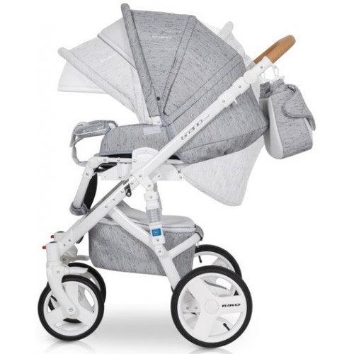 RIKO - Carrinho multifuncional BRANO LUXE + CARLO ISOFIX READY Mocca