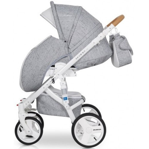 RIKO - Carrinho multifuncional BRANO LUXE + CARLO ISOFIX READY Grey Fox