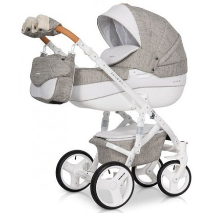 RIKO - Carrinho multifuncional BRANO LUXE + CARLO ISOFIX READY Latte