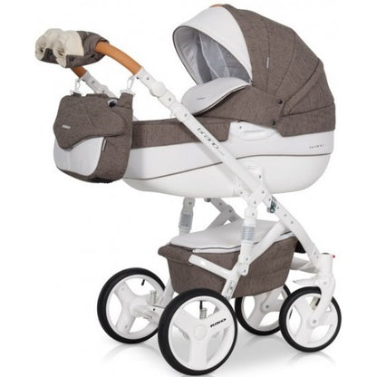 RIKO - Carrinho multifuncional BRANO LUXE + CARLO ISOFIX READY Mocca