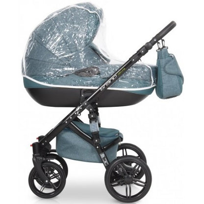 RIKO - Carrinho multifuncional BRANO NATURAL + CARLO ISOFIX READY Denim