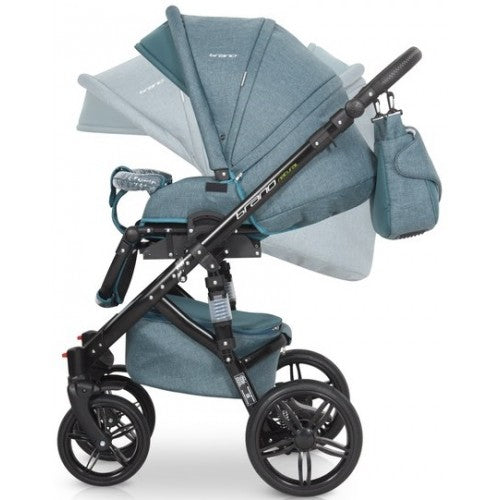 RIKO - Carrinho multifuncional BRANO NATURAL + CARLO ISOFIX READY Carbon
