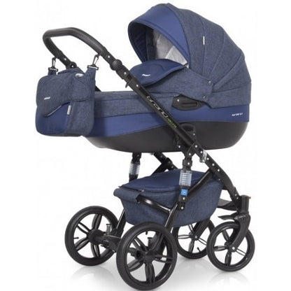 RIKO - Carrinho multifuncional BRANO NATURAL + CARLO ISOFIX READY Denim