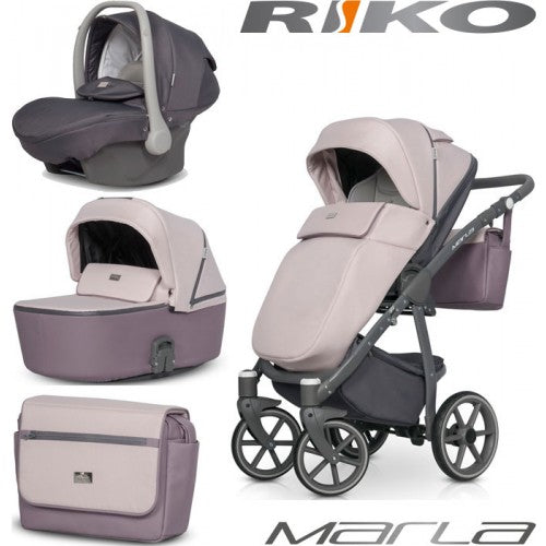 RIKO - Carrinho multifuncional MARLA + KITE ISOFIX READY Dirty Pink