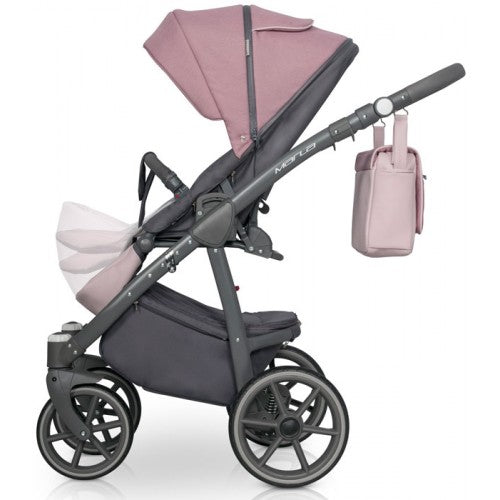 RIKO - Carrinho multifuncional MARLA + KITE ISOFIX READY Dirty Pink