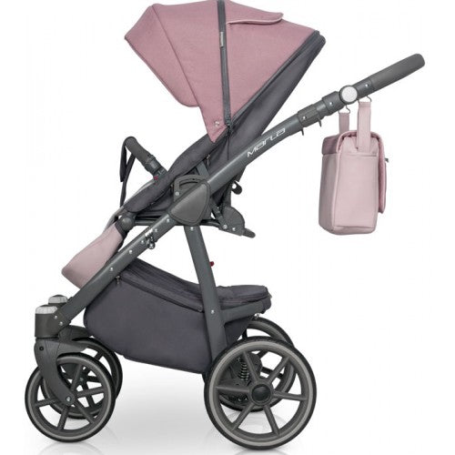 RIKO - Carrinho multifuncional MARLA + KITE ISOFIX READY Dirty Pink