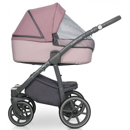 RIKO - Carrinho multifuncional MARLA + KITE ISOFIX READY Dirty Pink