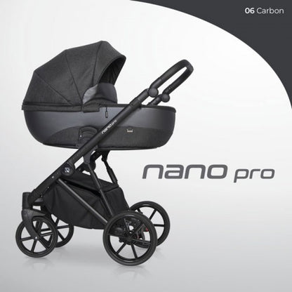 RIKO - Carrinho multifuncional NANO PRO + KITE ISOFIX READY Carbon
