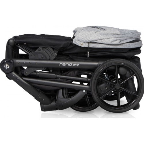 RIKO - Carrinho multifuncional NANO PRO + KITE ISOFIX READY Grey Fox