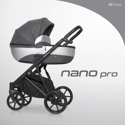 RIKO - Carrinho multifuncional NANO PRO + KITE ISOFIX READY Onyx