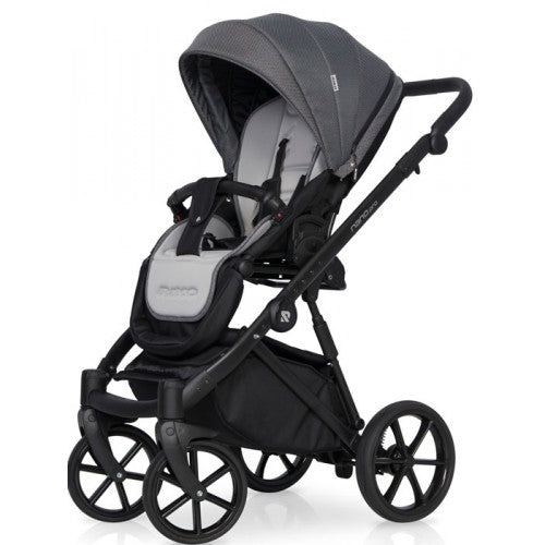 RIKO - Carrinho multifuncional NANO PRO + KITE ISOFIX READY Onyx