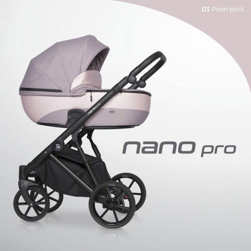RIKO - Carrinho multifuncional NANO PRO + KITE ISOFIX READY Pearl Pink