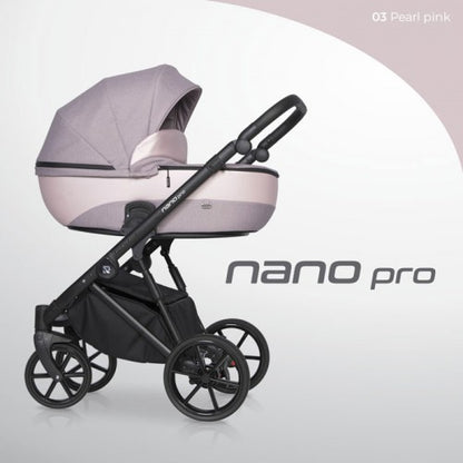 RIKO - Carrinho multifuncional NANO PRO + KITE ISOFIX READY Pearl Pink