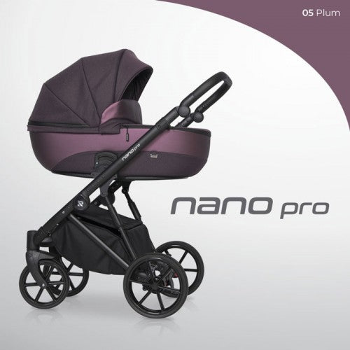 RIKO - Carrinho multifuncional NANO PRO + KITE ISOFIX READY Plum