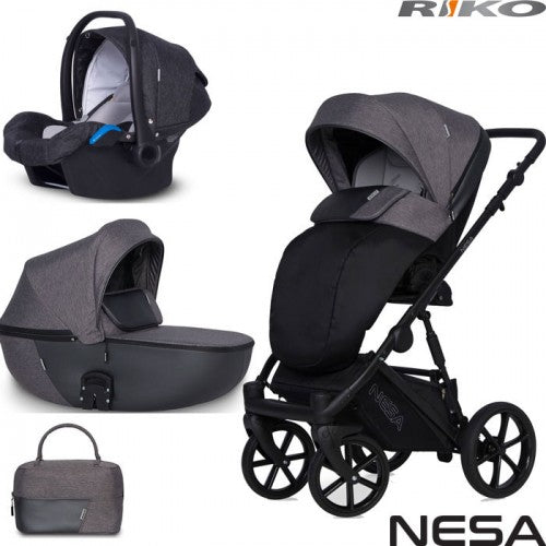RIKO - Carrinho multifuncional NESA + KITE ISOFIX READY Anthracite